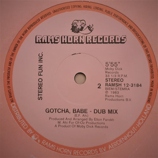 Stereo Fun Inc. : Got You Where I Want You Babe (12")