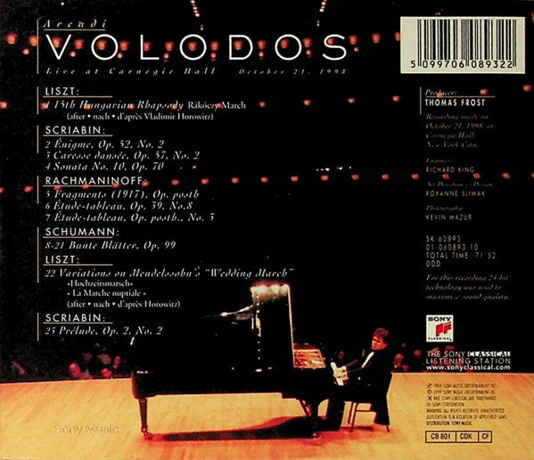 Arcadi Volodos : Live At Carnegie Hall (CD, 24-)