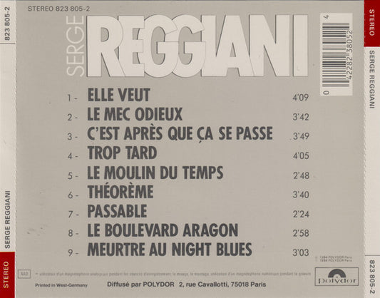 Serge Reggiani : Serge Reggiani (CD, Album, RE)