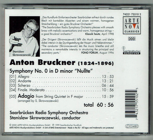 Anton Bruckner, Stanislaw Skrowaczewski, Rundfunk-Sinfonieorchester Saarbrücken : Symphony No. 0 "Nullte" (CD, Album)