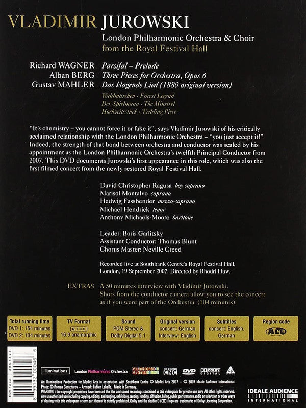 Vladimir Jurowski, London Philharmonic Orchestra : Wagner, Berg, Malher (2xDVD-V, NTSC, PCM)