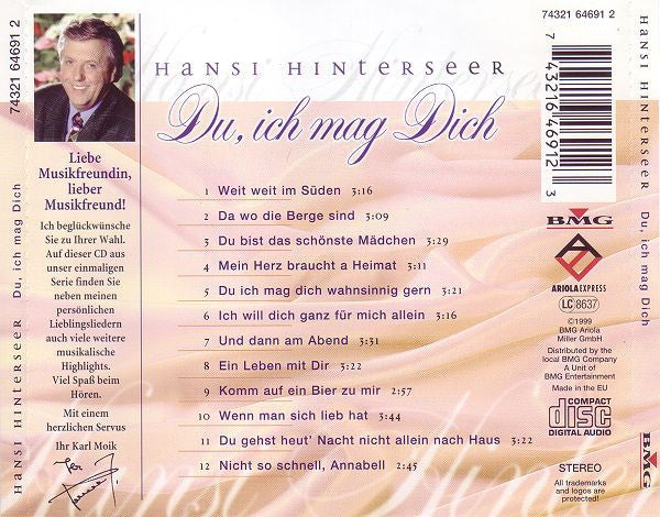 Hansi Hinterseer : Du, Ich Mag Dich (CD, Comp)