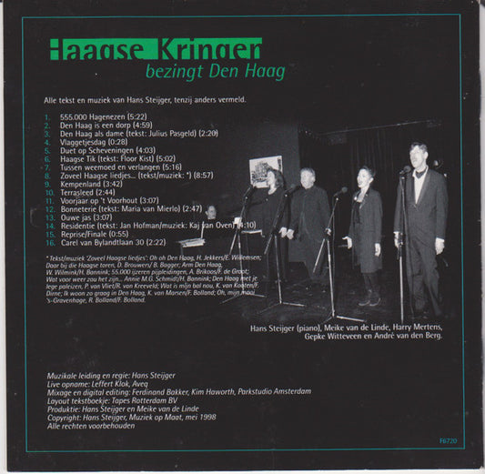 Haagse Kringen : Bezingt Den Haag (CD, Album)