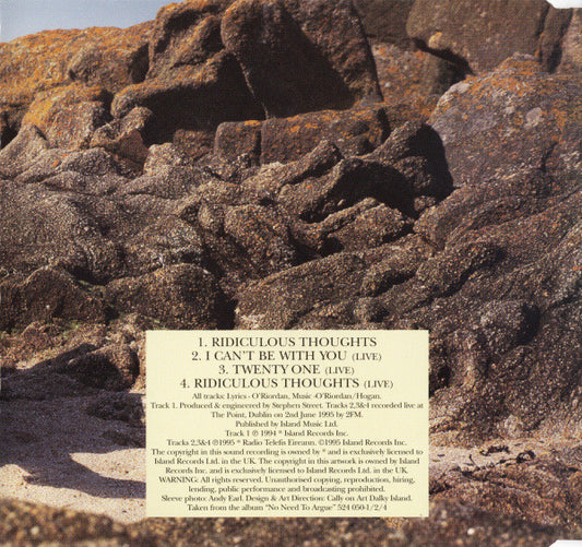 The Cranberries : Ridiculous Thoughts (CD, Single)