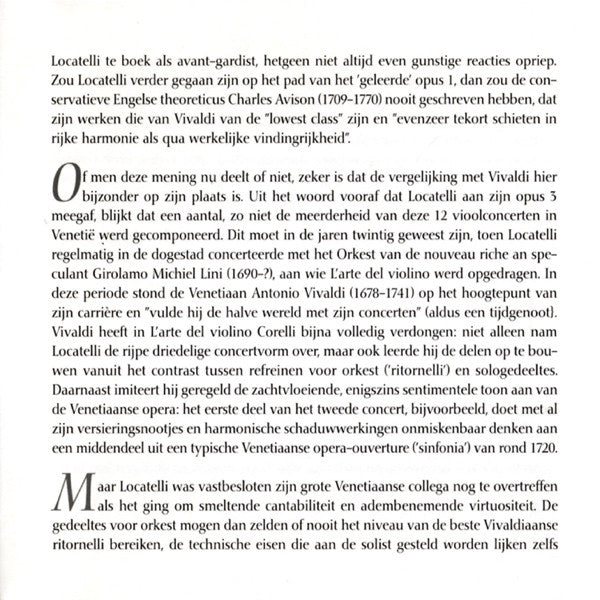 Pietro Antonio Locatelli • Jaap van Zweden, Combattimento Consort Amsterdam : L'Arte Del Violino (CD, Album)