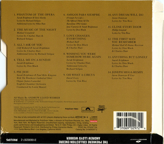 Various, Andrew Lloyd Webber : Andrew Lloyd Webber: The Premiere Collection Encore (CDi, Comp)