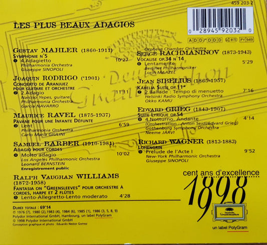 Various : Les Plus Beaux Adagios (CD, Comp, RE)