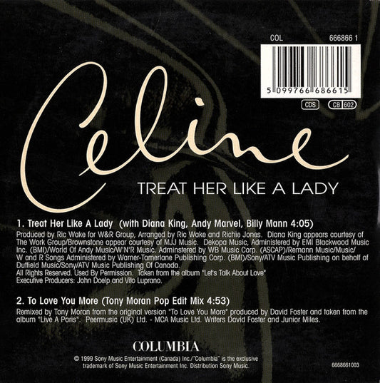 Céline Dion : Treat Her Like A Lady (CD, Single)