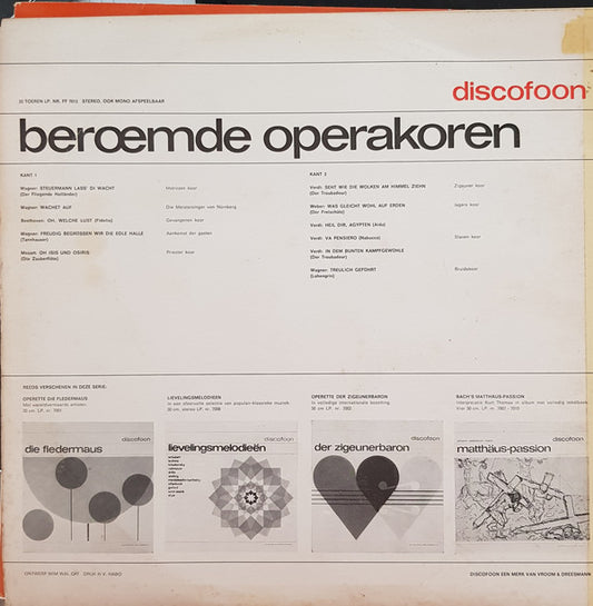 Richard Wagner / Ludwig van Beethoven / Wolfgang Amadeus Mozart / Giuseppe Verdi / Carl Maria von Weber : Beroemde Operakoren (LP, Comp)
