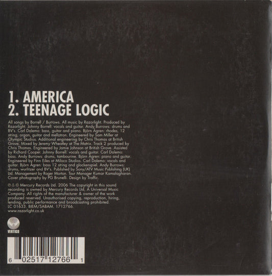 Razorlight : America (CD, Single, Car)