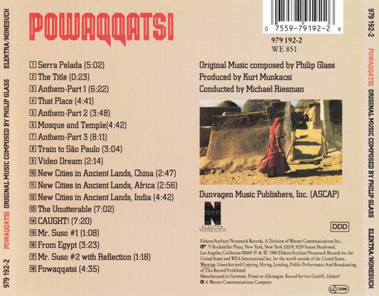 Philip Glass : Powaqqatsi (CD, Album)