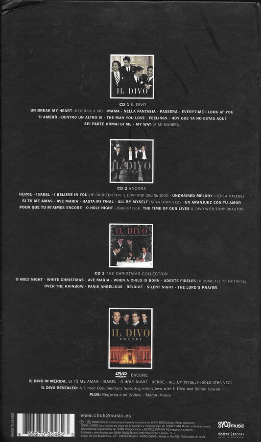 Il Divo : Collezione (Box, Comp, Dlx + 3xCD, Album + DVD-V, PAL)