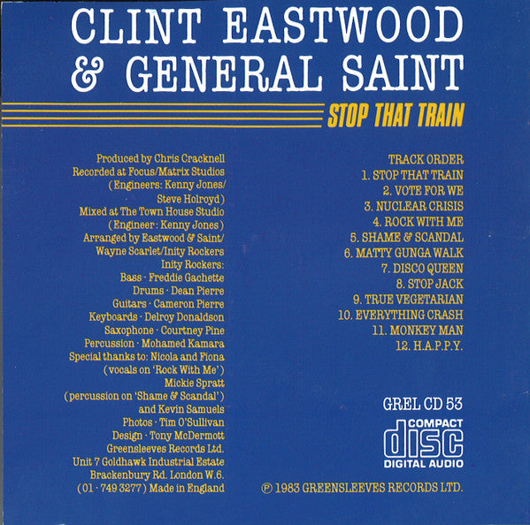 Clint Eastwood And General Saint : Stop That Train (CD, Album)
