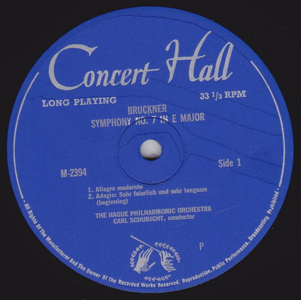 Anton Bruckner, Residentie Orkest, Carl Schuricht : Symphonie Nr. 7 In E-Dur (LP, Mono)