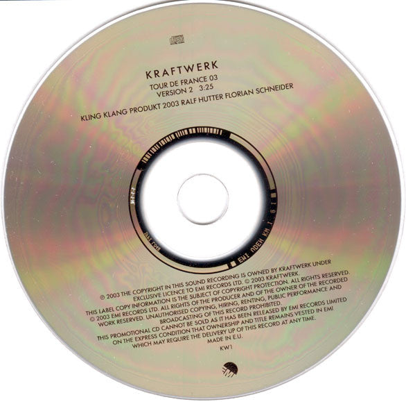 Kraftwerk : Tour De France 03 (CD, Single, Promo)