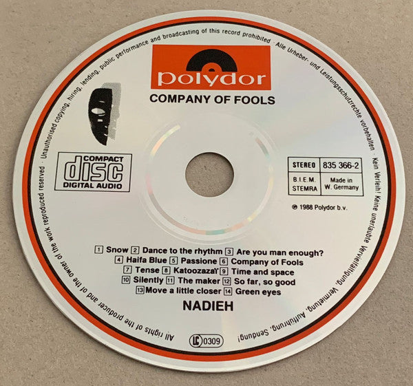 Nadieh : Company Of Fools (CD, Album)