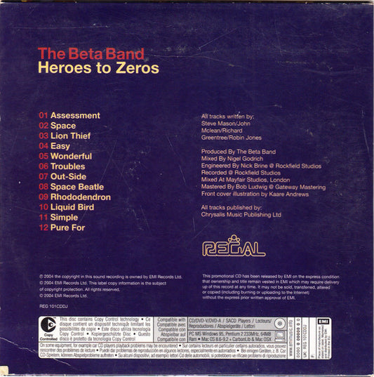 The Beta Band : Heroes To Zeros (CD, Album, Copy Prot., Promo)