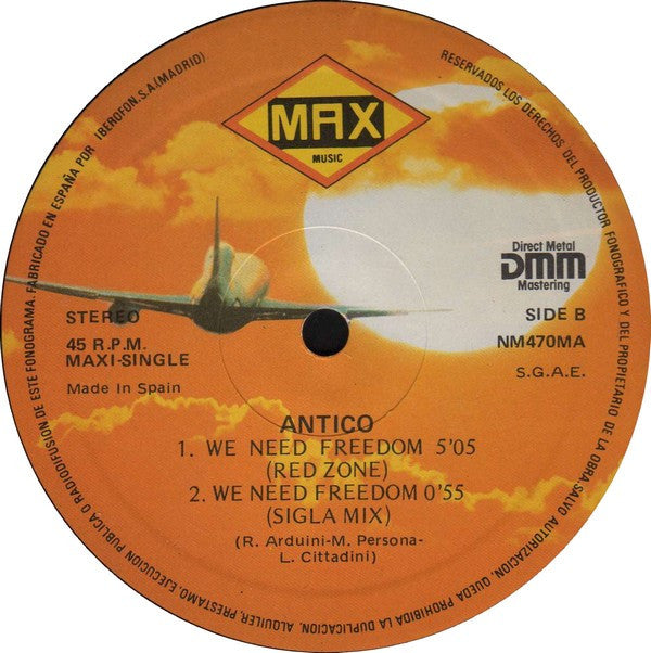 Antico : We Need Freedom (12", Maxi)