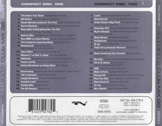 Various : Ultimate Club Mix 98 (2xCD, Mixed)