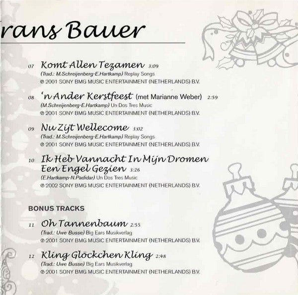 Frans Bauer : Kerst Met Frans Bauer (CD)