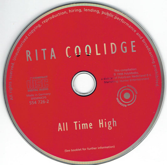 Rita Coolidge : All Time High (CD, Comp)