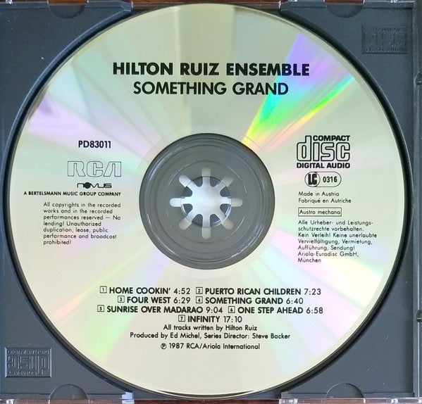 Hilton Ruiz : Something Grand (CD, Album, RE)