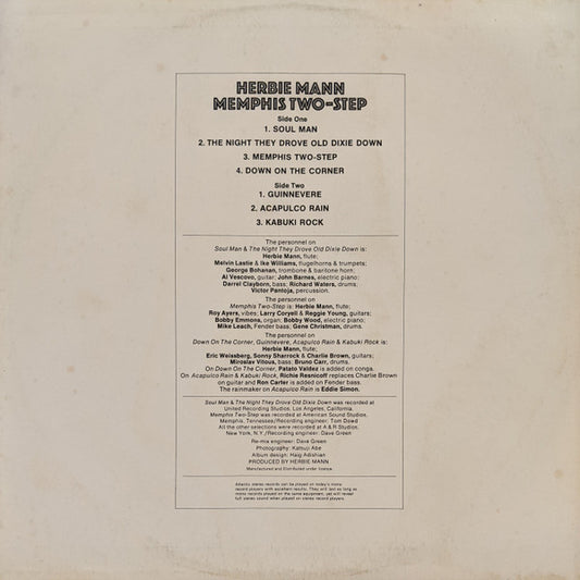 Herbie Mann : Memphis Two-Step (LP, Album)