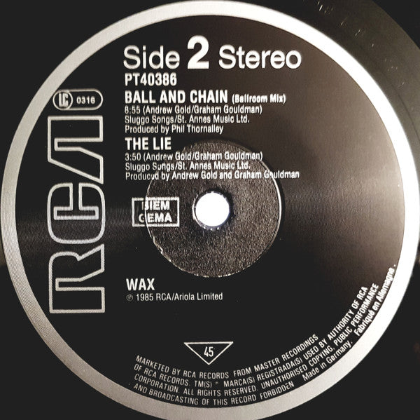Wax (6) : Ball And Chain (12")