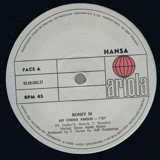 Boney M. : My Chérie Amour (U.S. Club-Mix - Special Extended) (12")
