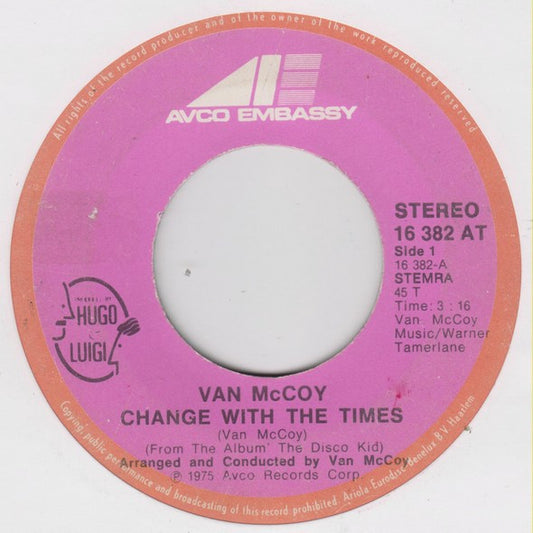 Van McCoy : Change With The Times (7", Single)