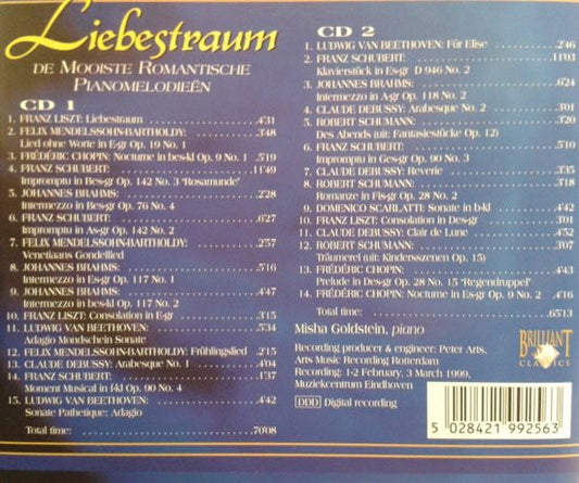 Various, Misha Goldstein : Liebestraum - De Mooiste Romantische Pianomelodieën (2xCD)