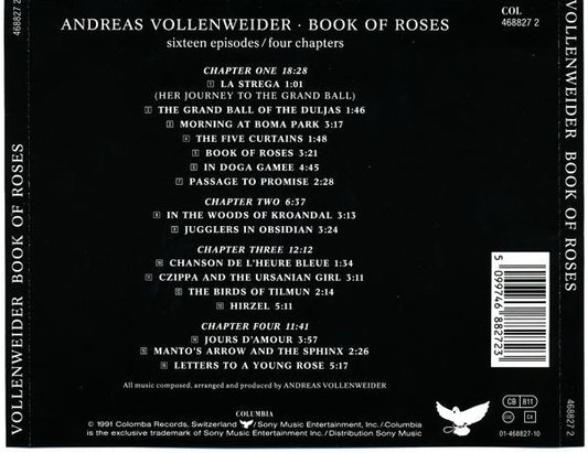 Andreas Vollenweider : Book Of Roses (Sixteen Episodes / Four Chapters) (CD, Album)
