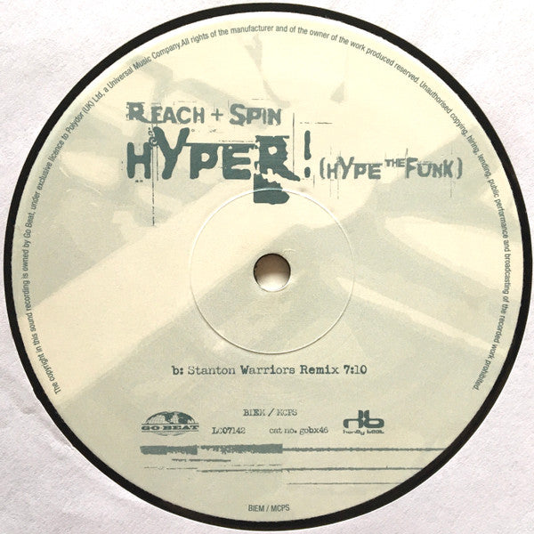 Reach & Spin : Hyper! (Hype The Funk) (12")
