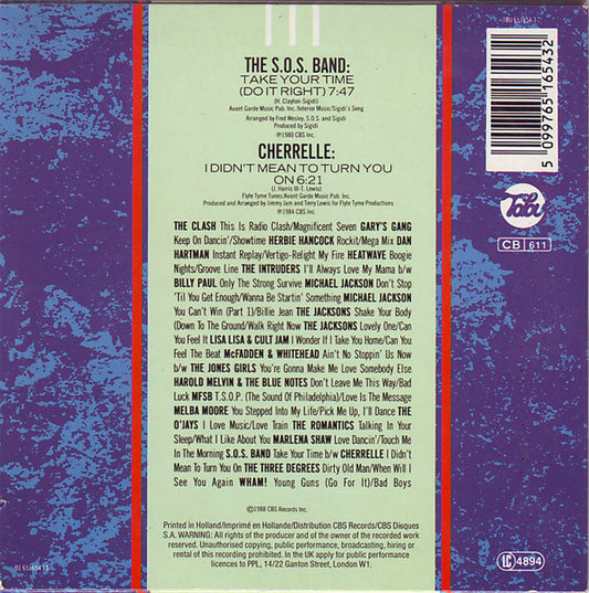 The S.O.S. Band / Cherrelle : Take Your Time (Do It Right) / I Didn't Mean To Turn You On (CD, Mini, Single)