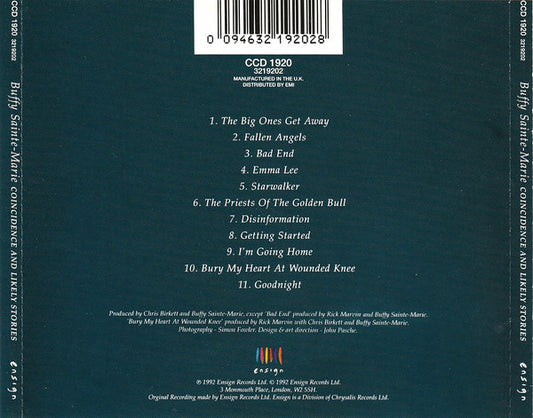 Buffy Sainte-Marie : Coincidence And Likely Stories (CD, Album)