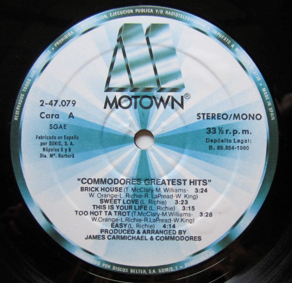 Commodores : Greatest Hits (LP, Comp)