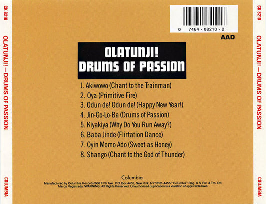 Babatunde Olatunji : Drums Of Passion (CD, Album, RE)