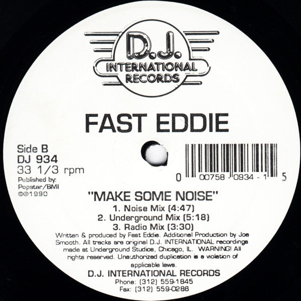 "Fast" Eddie Smith : Make Some Noise (12")