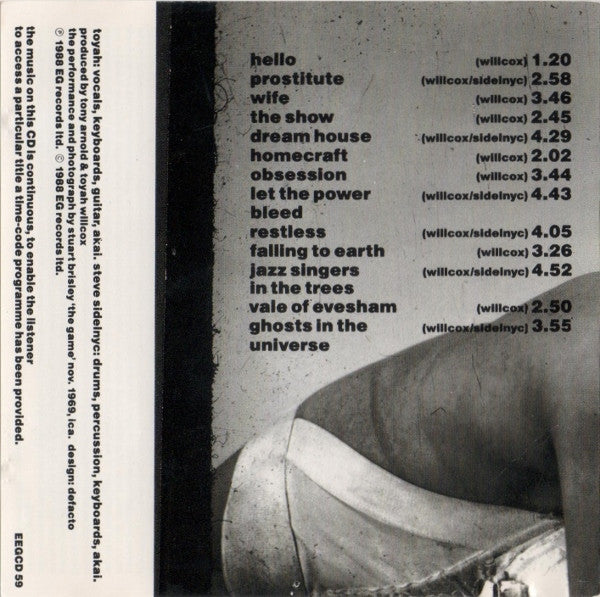 Toyah : Prostitute (CD, Album)
