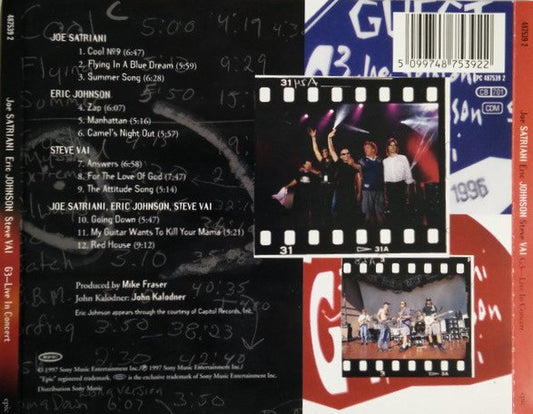 G3 (6), Joe Satriani, Steve Vai, Eric Johnson (2) : G3 - Live In Concert (CD, Album)