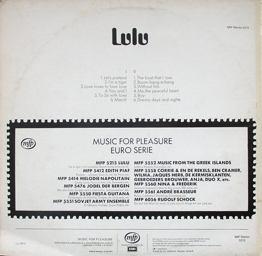 Lulu : The Most Of Lulu (LP, Comp)