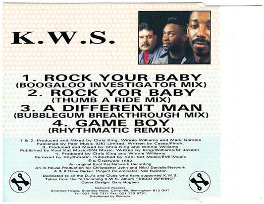K.W.S. : Rock Your Baby (CD, Single)