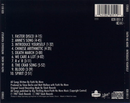 Faith No More : Introduce Yourself (CD, Album, RE)
