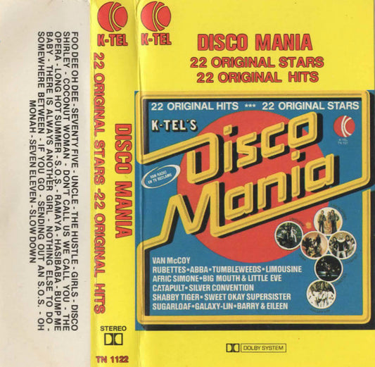 Various : Disco Mania (22 Original Stars - 22 Original Hits) (Cass, Comp, Dol)