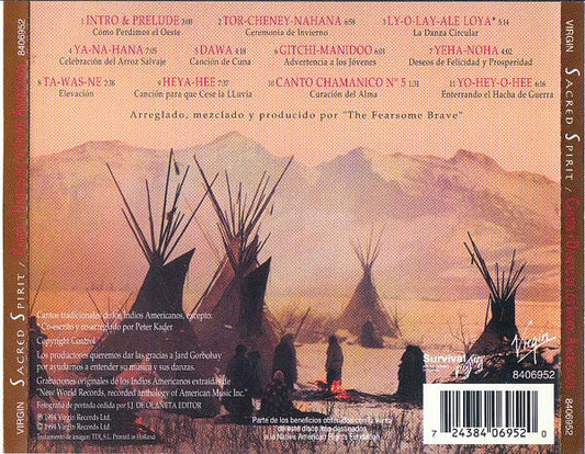 Sacred Spirit : Cantos y Danzas de Los Indios Americanos (CD, Album)