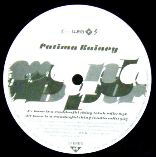Fatima Rainey : Love Is A Wonderful Thing (12")