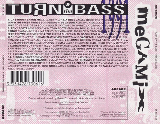 Various : Turn Up The Bass Megamix 1991 (CD, Mixed)