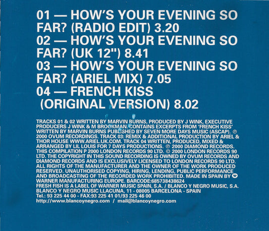 Josh Wink & Lil' Louis : How's Your Evening So Far? (CD, Maxi)