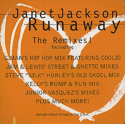 Janet Jackson : Runaway (The Remixes!) (CD, Maxi, Promo)