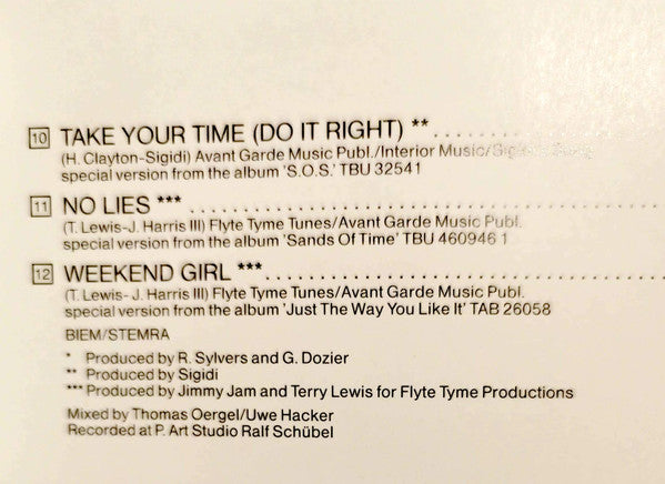 The S.O.S. Band : In One Go (CD, Comp, Mixed)